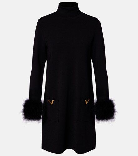 Valentino Robe VLogo à plumes - Valentino - Modalova