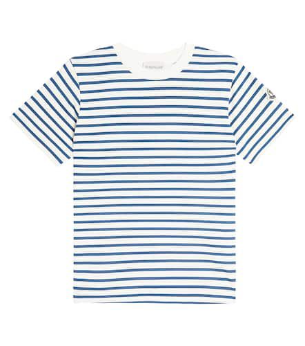 T-shirt rayé en coton - Moncler Enfant - Modalova
