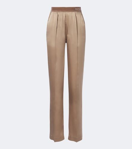 Pantalon droit en satin de soie - Tom Ford - Modalova