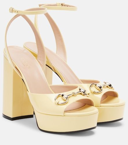 Sandales Horsebit à plateau en cuir - Gucci - Modalova