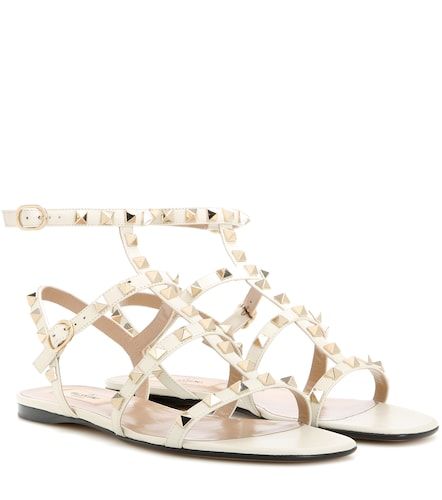Sandales Rockstud en cuir - Valentino Garavani - Modalova