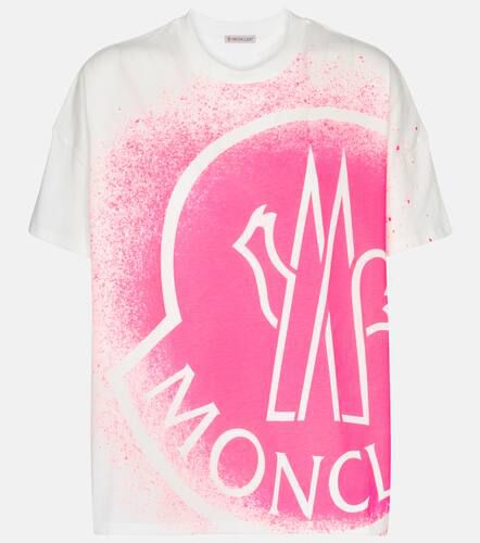 T-shirt imprimé en coton à logo - Moncler - Modalova