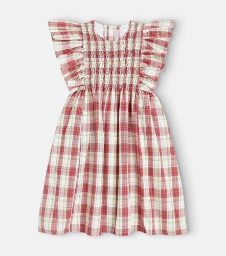 Robe Blanca en coton mélangé à carreaux - La Coqueta - Modalova