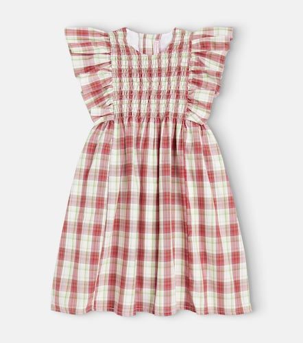 Robe à carreaux Blanca en coton mélangé - La Coqueta - Modalova