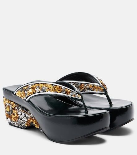 Mules compensées à sequins - Dries Van Noten - Modalova