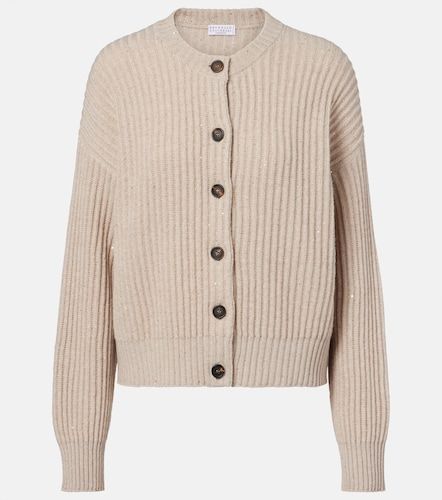 Cardigan en cachemire et laine mélangés - Brunello Cucinelli - Modalova