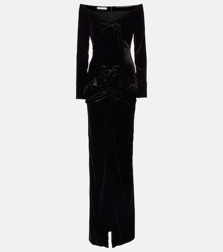 Robe de soirée en velours à épaules dénudées - Alessandra Rich - Modalova