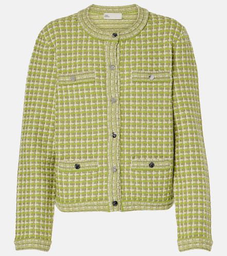 Veste en maille à carreaux - Tory Burch - Modalova