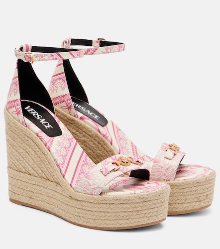 Sandales compensées Medusa '95 en cuir - Versace - Modalova