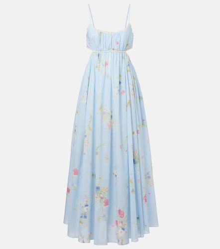 Robe longue Lucky Picnic en coton à fleurs - Zimmermann - Modalova