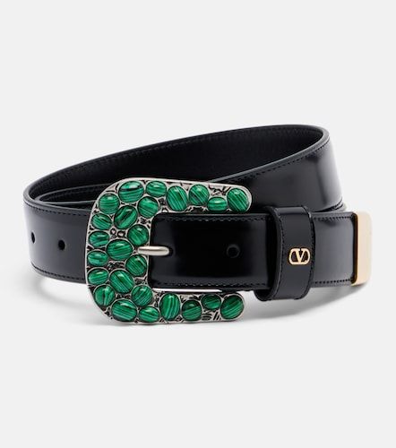 Ceinture VLogo en cuir à ornements - Valentino Garavani - Modalova