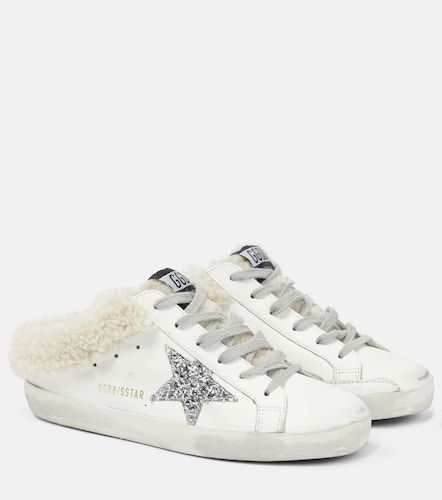 Mules Super-Star en cuir et shearling - Golden Goose - Modalova