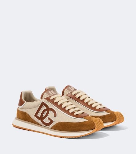 Baskets DG Cushion à empiècements en daim - Dolce&Gabbana - Modalova