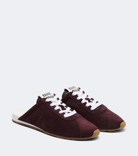 Miu Miu Mules baskets Plume en daim - Miu Miu - Modalova