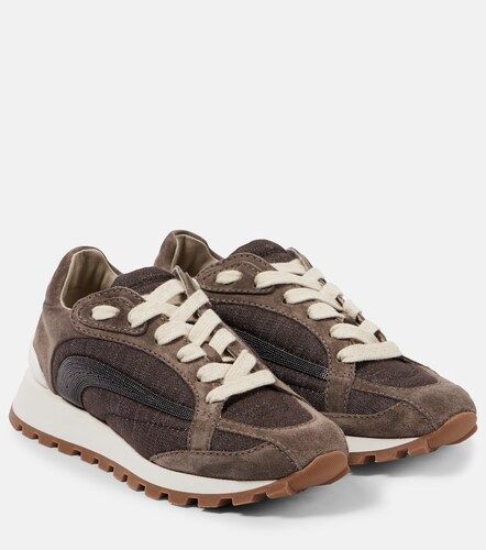 Brunello Cucinelli Sneakers en daim - Brunello Cucinelli - Modalova