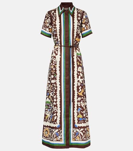 Alémais Robe chemise Maroc imprimée en lin - Alemais - Modalova