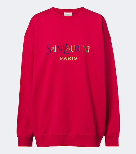 Sweat-shirt en coton à logo - Saint Laurent - Modalova