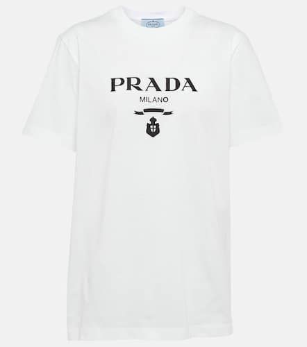 T-shirt en coton à logo - Prada - Modalova