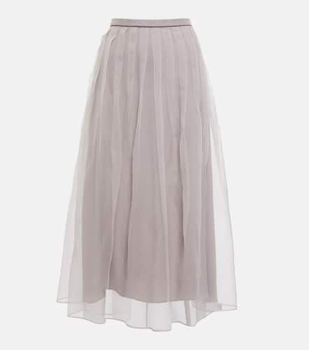 Jupe midi en soie - Brunello Cucinelli - Modalova