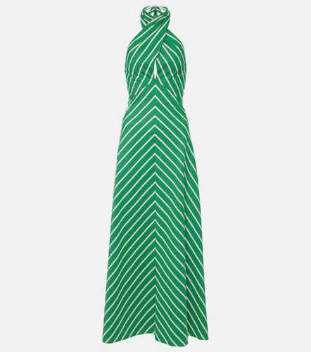 Robe longue Dawn en popeline de coton à rayures - Staud - Modalova