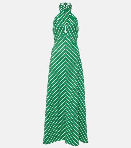 Robe longue Dawn en popeline de coton à rayures - Staud - Modalova