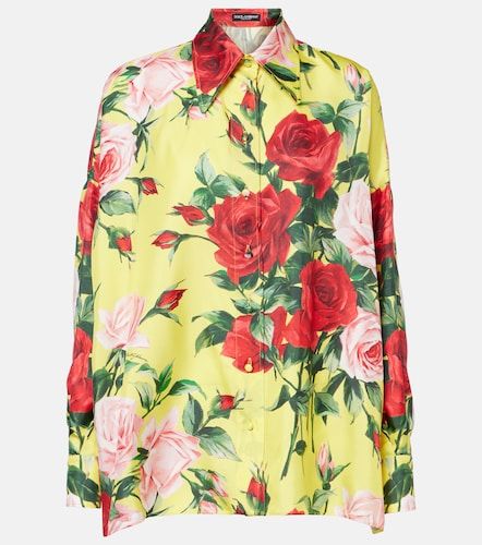 Chemise en soie à fleurs - Dolce&Gabbana - Modalova