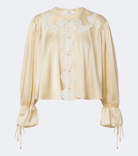 Chloé Blouse en soie et dentelle - Chloe - Modalova
