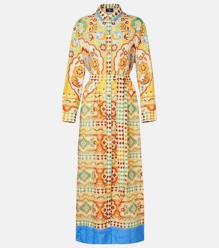 Robe midi imprimée en coton et soie - Etro - Modalova