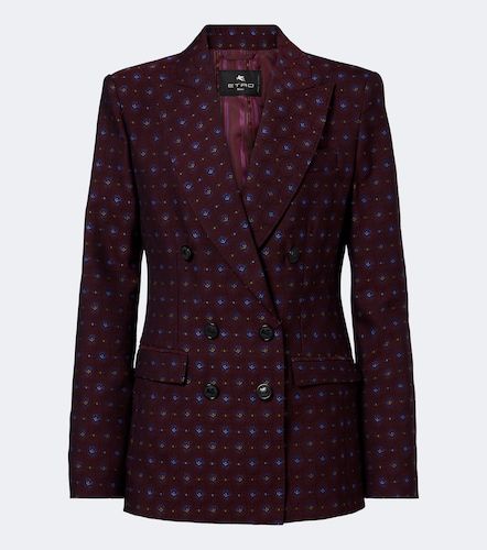Blazer en laine et coton à motif floral - Etro - Modalova