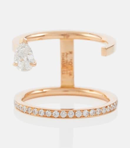Bague Serti Sur Vide en or rose 18 carats avec diamants - Repossi - Modalova