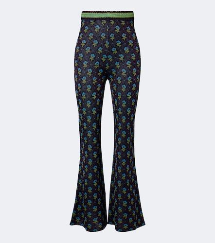 Pantalon évasé en jacquard à fleurs - Etro - Modalova