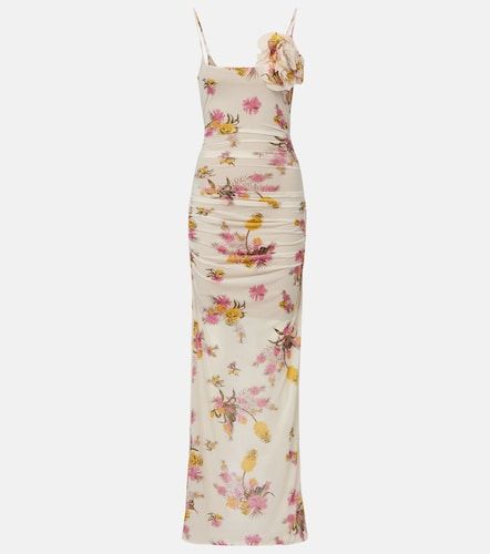 Robe longue à fleurs en jersey - Blumarine - Modalova