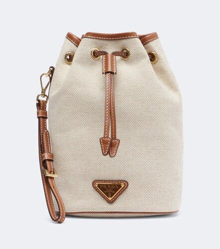 Pochette Small en toile et cuir - Prada - Modalova