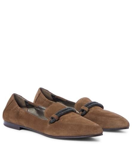 Mocassins en daim à ornements - Brunello Cucinelli - Modalova