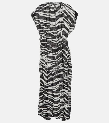 Robe longue en coton à motif zébré - Stella McCartney - Modalova