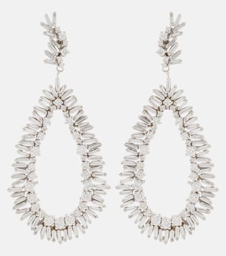 Boucles d'oreilles en or blanc 18 ct et diamants - Suzanne Kalan - Modalova