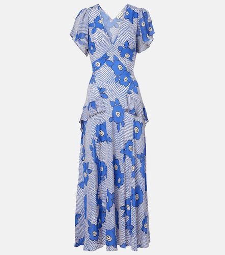 Robe longue Evie en soie à fleurs - Rixo - Modalova