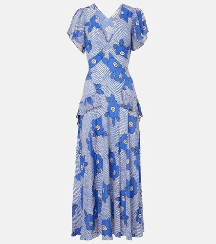Robe longue Evie en soie à fleurs - Rixo - Modalova