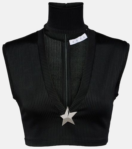 Top cropped Star Stud en maille côtelée - Area - Modalova