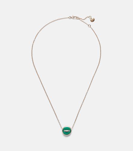 Collier Pom Pom Dot en or rose 18 ct, malachite, nacre et diamants - Pomellato - Modalova