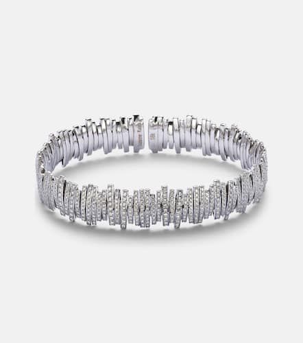 Bracelet Classic Medium en or blanc 18 ct et diamants - Suzanne Kalan - Modalova