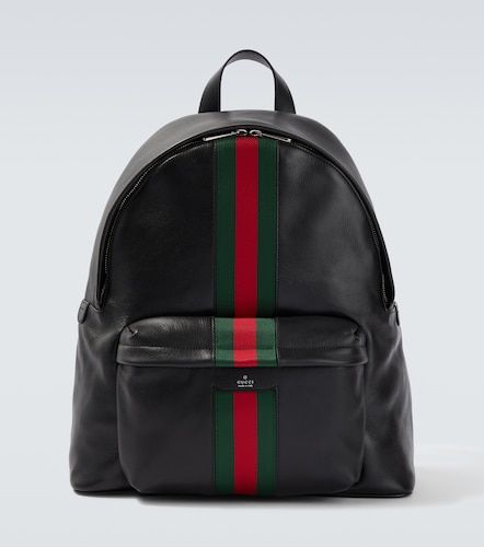 Gucci Sac à dos Web Stripe en cuir - Gucci - Modalova