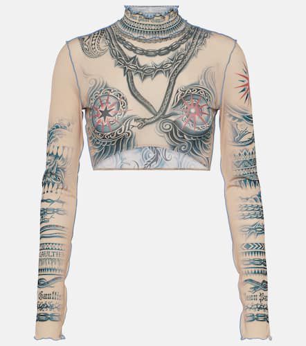 Top raccourci Tattoo Collection imprimé - Jean Paul Gaultier - Modalova