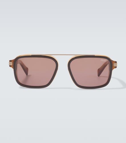 Zegna Lunettes de soleil carrées - Zegna - Modalova