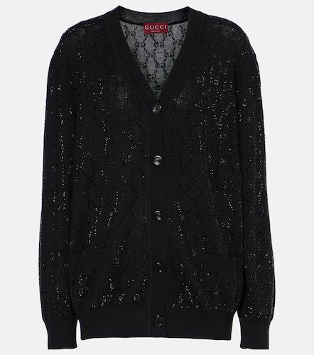 Gucci Cardigan GG Crystal en laine - Gucci - Modalova