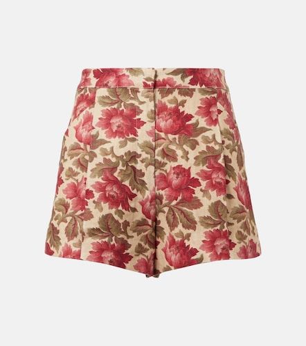 Short Rosalie en lin à fleurs - Posse - Modalova