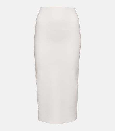Jupe midi taille haute en maille côtelée - Victoria Beckham - Modalova