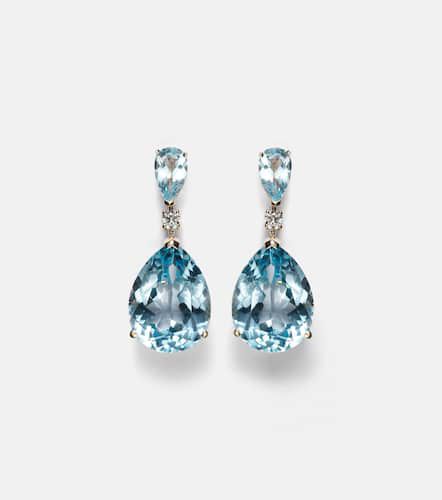 Boucles d'oreilles Sophia en or 14 ct, diamants et topaze - Mateo - Modalova