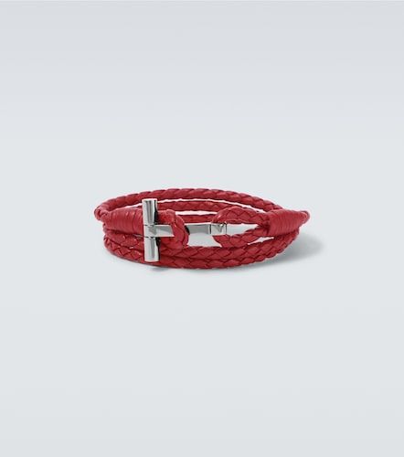 Tom Ford Bracelet T en cuir tressé - Tom Ford - Modalova