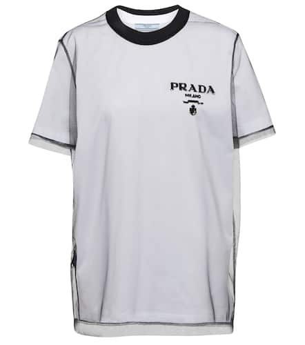 T-shirt en coton à logo - Prada - Modalova